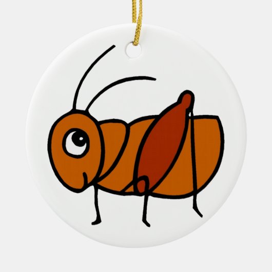 Kleine Cricket Keramik Ornament (Vorne)