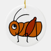 Kleine Cricket Keramik Ornament (Hinten)