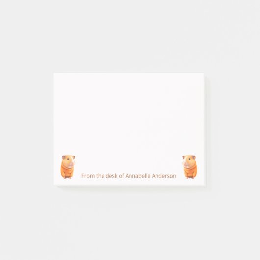 Kleine Critters-Guinea Schwein personalisieren Not Post-it Klebezettel (Vorderseite)