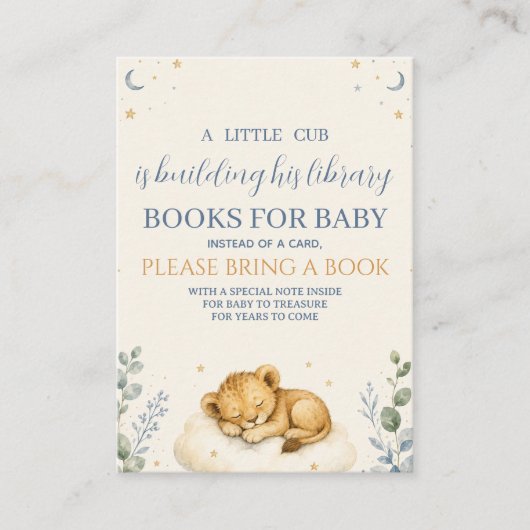 Kleine Cub-Bücher für Baby Begleitkarte (Vorderseite)