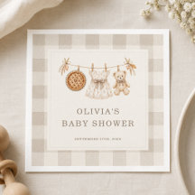 Kleine Cutie Pie Herbst-Gingham-Baby-Shower-Party