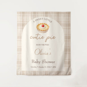 Kleine Cutie Pie Kirsch Gingham Herbst-Baby-Party Wandteppich