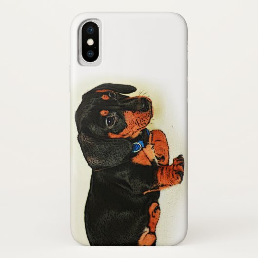 Kleine Dackel Design iPhone Case (Rückseite)