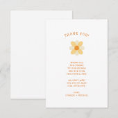 Kleine Daisy-Babydusche danke (Vorne/Hinten)