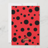 Kleine Dame Bug Birthday Invitation Einladung (Rückseite)