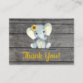 Kleine Dankeschön Tags Text Elephant gelb (Rückseite)