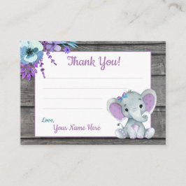 Kleine Dankeschön Tags Text Elephant Lila Aquamari