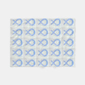 Kleine Darmkrebsvorsorge Fleecedecke (Vorderseite (Horizontal))