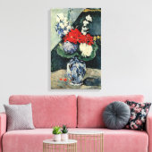 Kleine Delft Vase mit Blume von Paul Cezanne Leinwanddruck (Insitu (Wohnzimmer))