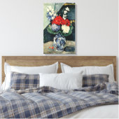 Kleine Delft Vase mit Blume von Paul Cezanne Leinwanddruck (Insitu (Schlafzimmer))