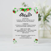 Kleine Details Blume Hochzeitsdetails Begleitkarte (Stehend Vorderseite)