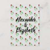 Kleine Details Blume Hochzeitsdetails Begleitkarte (Rückseite)