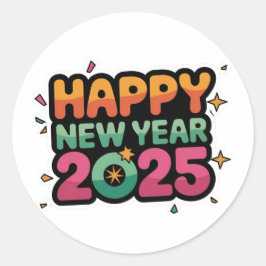 Kleine Details, große Auswirkungen 2025 Neue Jahre Runder Aufkleber