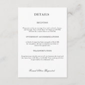 Kleine Details Klassisch Elegant Begleitkarte (Vorderseite)