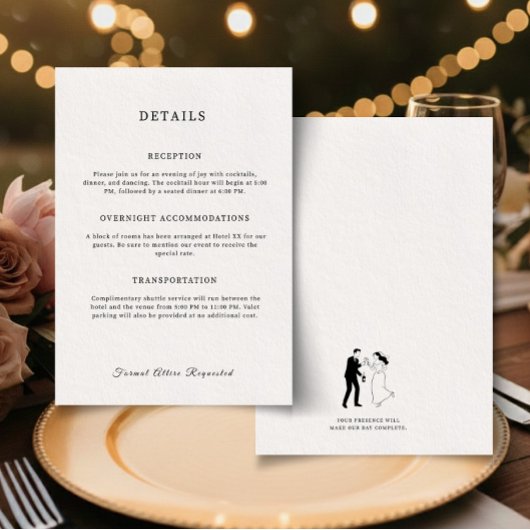 Kleine Details Klassisch Elegant Begleitkarte