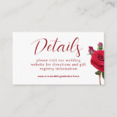 Kleine Details zur Hochzeitsseite Begleitkarte (Vorderseite)