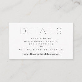 Kleine Details zur Hochzeitsseite Begleitkarte