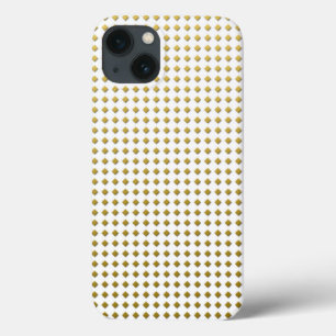 Kleine Diamantformen goldgelbes weißes Muster Case-Mate iPhone Hülle