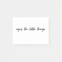 Kleine Dinge genießen Post-it Klebezettel