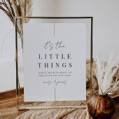 "Kleine Dinge" Hochzeitsbadezettel Poster