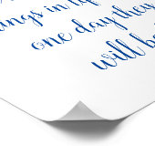 Kleine Dinge im Leben Zitat Poster (Ecke)