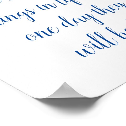 Kleine Dinge im Leben Zitat Poster (Ecke)