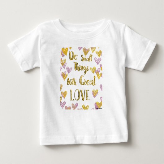 Kleine Dinge mit großer Liebe machen Baby T-shirt (Vorderseite)