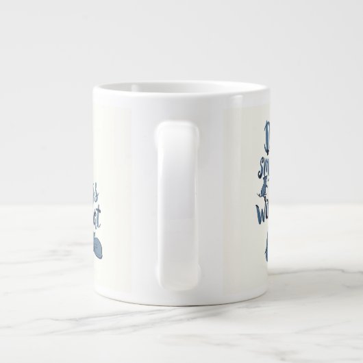 Kleine Dinge mit großer Liebe machen Jumbo-Tasse (Rückseite)