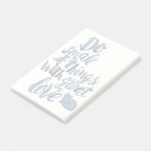 Kleine Dinge mit großer Liebe machen Post-it Klebezettel (angewinkelt)