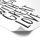 Kleine Dinge mit großer Liebe machen Poster (Ecke)