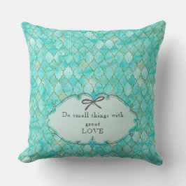 Kleine Dinge mit großer Liebe Marocco aqua gold tu Kissen