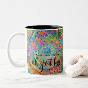 Kleine Dinge tun Zweifarbige Tasse