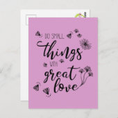 Kleine Dinge Zitat anpassen Farbe Postkarte (Vorne/Hinten)