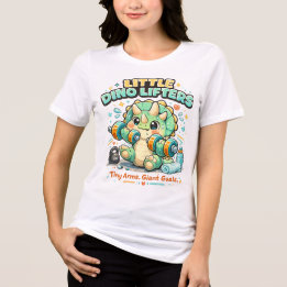 Kleine Dino-Hanteln 8KG | Kleine Arme, große Ziele Tri-Blend Shirt