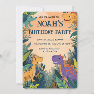 Kleine Dino-Party-Einladung Einladung