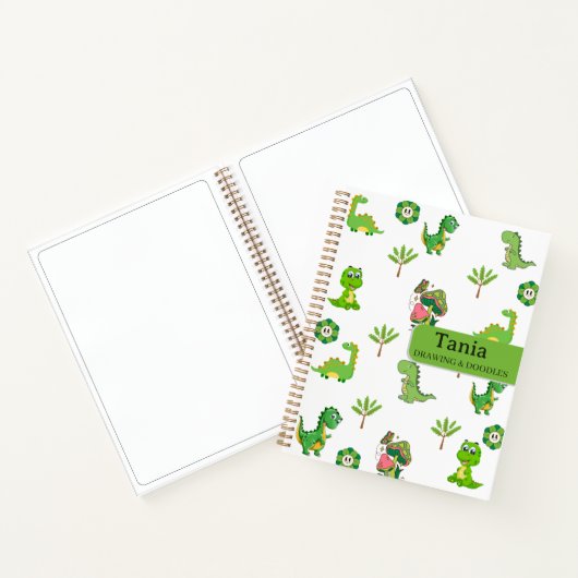 Kleine Dino-Schule , Personalisiert zurück zur Sch Notizblock (Innenseite)