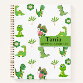 Kleine Dino-Schule , Personalisiert zurück zur Sch Notizblock (Vorderseite)