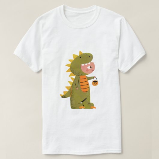 Kleine Dino Spuk Nacht T-Shirt (Design vorne)