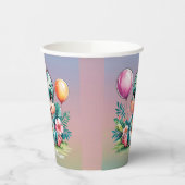 Kleine Dinosaurier Babydusche Papiertüten Pappbecher (Links)