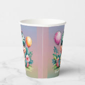 Kleine Dinosaurier Babydusche Papiertüten Pappbecher (Rechts)