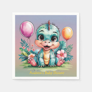 Kleine Dinosaurier Babydusche Serviette