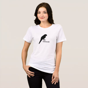 Kleine Dinosaurier-Papageien-Silhouette – Süße Pap Tri-Blend Shirt