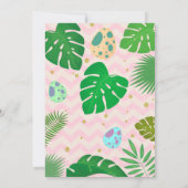 KLEINE DINOSAURS MÄDCHLICHE 2. GEBURTSTAGEINLADUNG EINLADUNG (Rückseite)