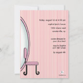 Kleine Diva-Geburtstags-Einladung Einladung (Rückseite)