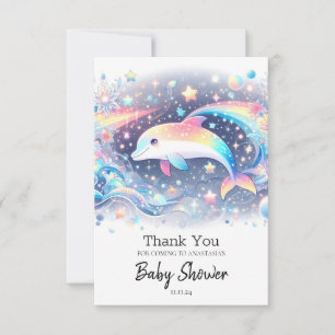 Kleine Dolphin-Babydusche Dankeskarte
