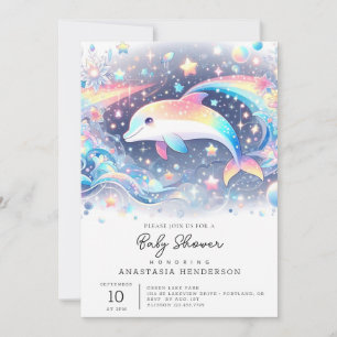 Kleine Dolphin-Babydusche Einladung