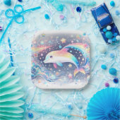 Kleine Dolphin-Babydusche Pappteller (Party)