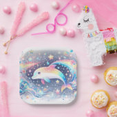 Kleine Dolphin-Babydusche Pappteller (Party)