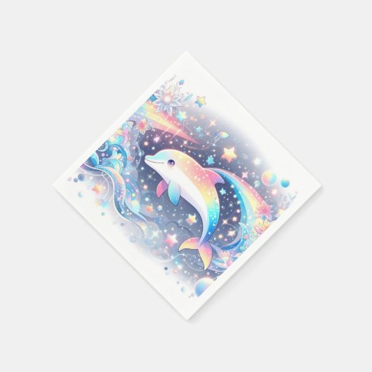 Kleine Dolphin-Babydusche Serviette (Ecke)