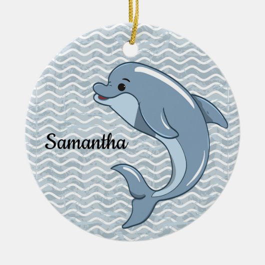 Kleine Dolphin Design Ornament (Vorne)